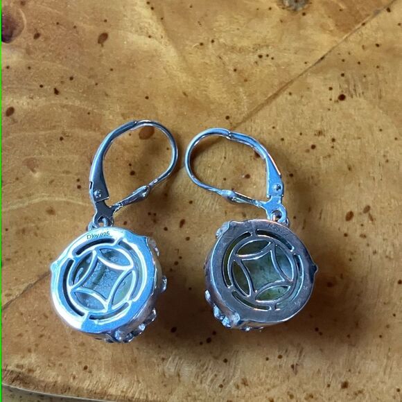 Natural Connemara Marble Sterling Silver Tree of Life Earrings - Picture 4 of 8